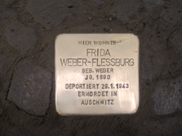 Stolperstein f&uuml;r Frida Weber-Flessburg